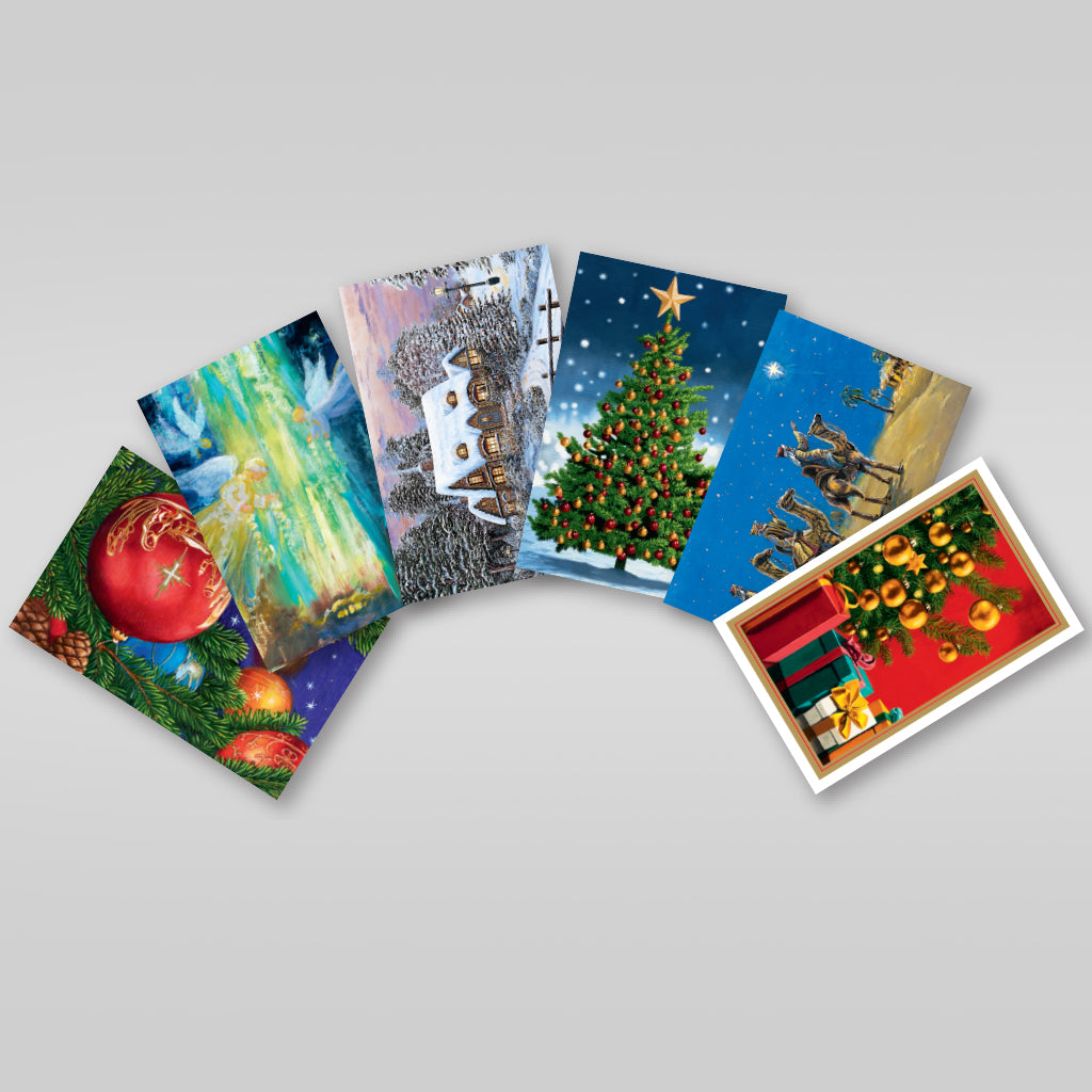 6 Assorted Festive Cards & Envelopes