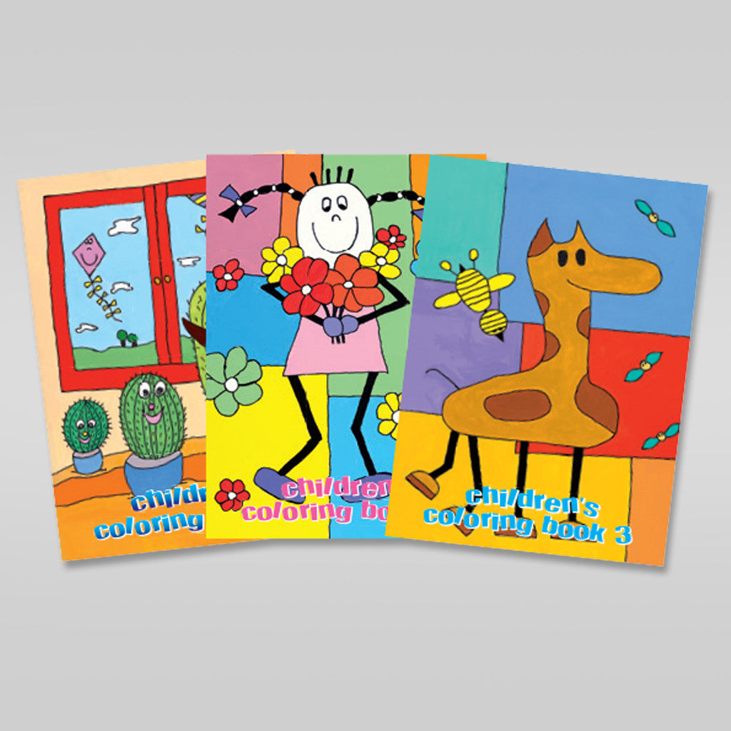Set of 3 Children's Coloring Books