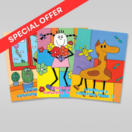 Set of 3 Children's Coloring Books
