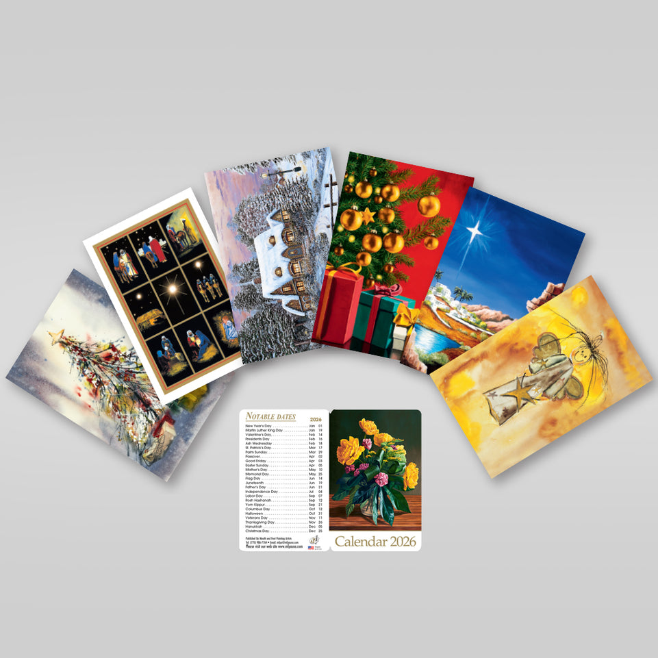 2025 Holiday Card and Pocket Calendar Package #3